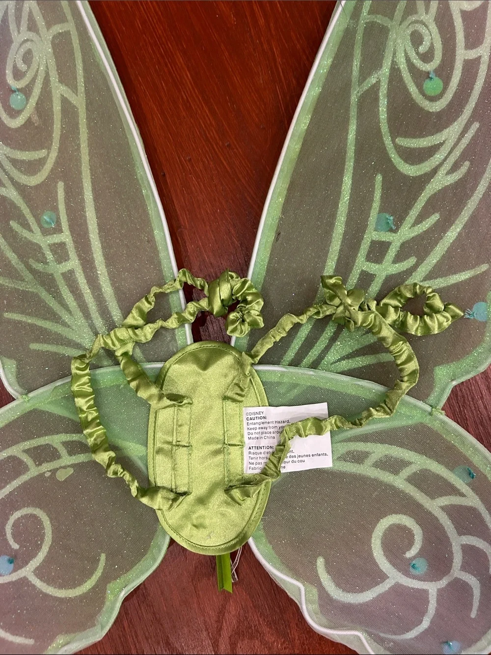 Disney Tinker bell Green and Purple Glitter Fairy Wings